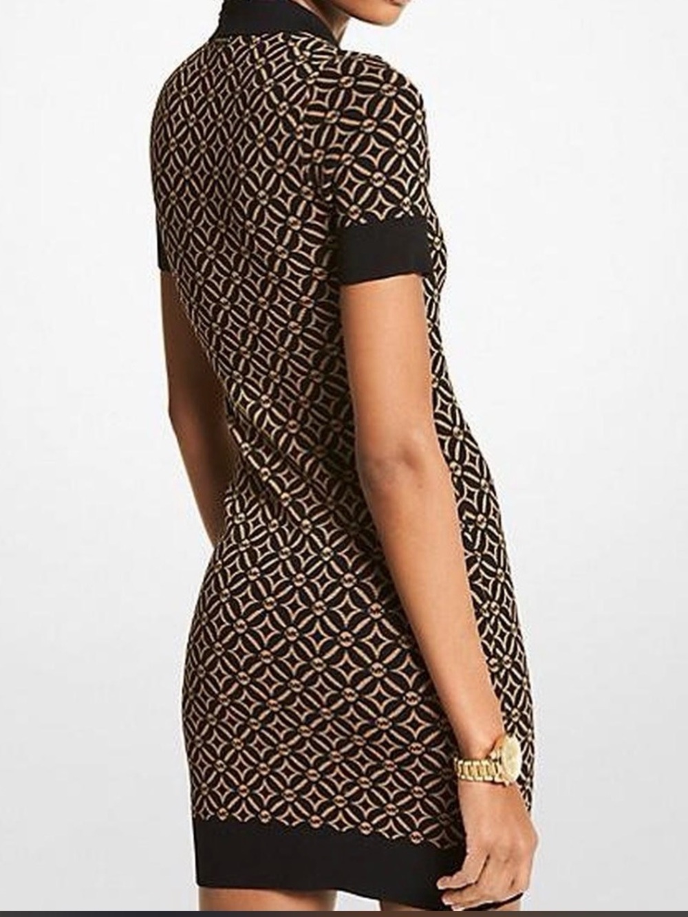 Michael Kors Logo Jacquard Polo Dress - Picture 2 of 6
